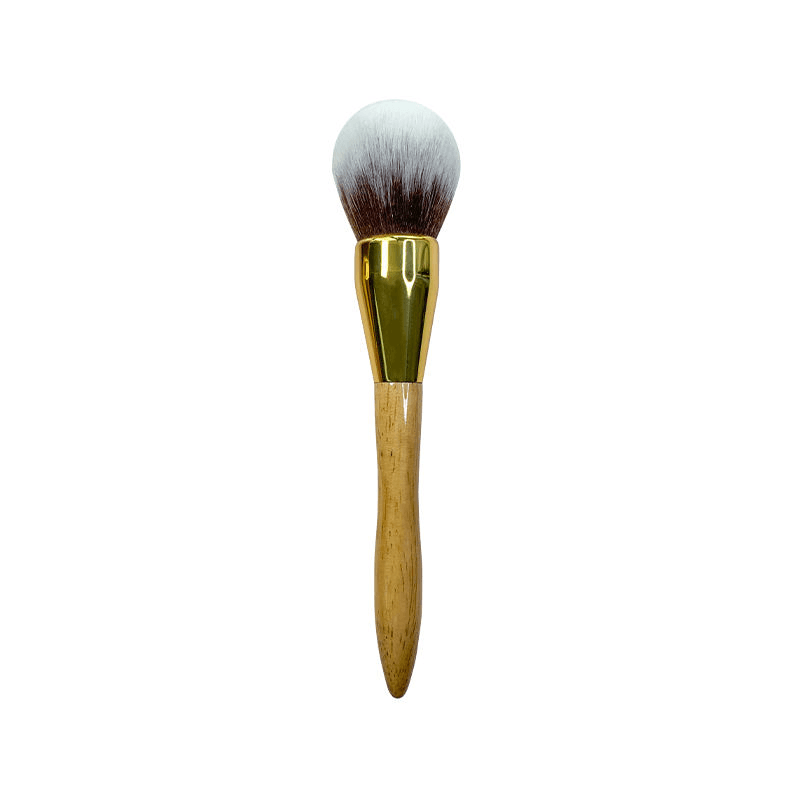 Single Makeup Brush With Golden Brown Wooden Handle And Gold Ferrule5.png